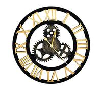 Wall Clock Vintage,3D Silent Non-Ticking Gear Wall Clock,for Living Room,Kitchen,Café,Lounge,Garden