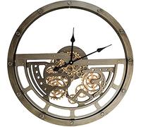 Wall Clock Vintage, Wall Clock Industrial - 65cm, Large Wall Clocks XXL, 3D Wall Clock Cogwheels Roman Numerals - Cogwheel Can Be Turned, Vintage Clocks Wall Clock Decoration