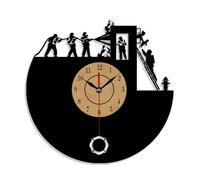 Wall Clock,vinyl Record-style Wall Clock,creative Acrylic Climbing-figure Wall Clock,suitable For Living Room Wall Decor And Backgrounds B