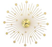 vidaXL Wall Clock Metal 70cm Golden Round Decorative Wall Clock Analog Clock