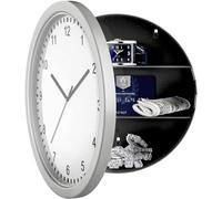 Wall Clock, Wall Mounted Key Box Wall Clock with Hidden Safe Clock Diversion Safe Jewelry Money Safe Storage For Money Stash Jewelry Valuables Cash