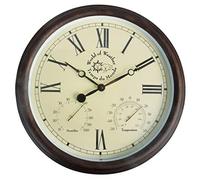 Wall Clock & Weather Station (Roman) Fallen Fruits Black One Size