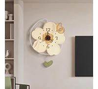 Wall Clock with Heart Pendulum, Silent Non-Ticking Design, Easy to Read for Home, Office, Bedroom, School Decor