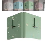 Wall Clock with LED Induction Light, Double Sided Design, Modern Decor, Silent Operation, Easy Installation for Home and Office