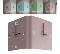 Wall Clock with LED Induction Light, Double Sided Design, Modern Decor, Silent Operation, Easy Installation for Home and Office