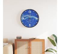 Wall Clock with Luminous Scales and Pointers Blue √ò30 cm Berkfield Home Blue One Size