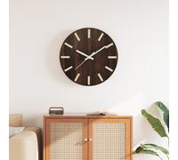 Wall Clock with Luminous Scales and Pointers Brown √ò30 cm Berkfield Home Brown One Size