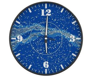 Wall Clock with Luminous Scales and Pointers Round Blue vidaXL