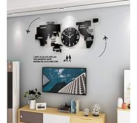 Wall Clock Without Ticking Noises, World map Acrylic Clock - Perfect Cut Beautiful - Decorate Your House with Modern Art - A Unique Gift for Others, 59x35cm