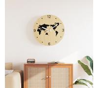 Wall Clock Yellow and Black √ò30 cm Engineered Wood Berkfield Home Yellow One Size