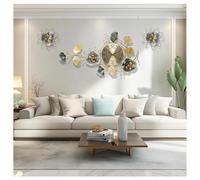 wall clockLarge Clock for Wall Art Decoration - Metal Ginkgo Leaf Wall Clocks - SilentNon Ticking Modern Quartz Clock - Home Decorative Art