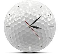 Wall Clocks For Living Room Art Mural De Cuisine Boule De Golf Ronde Horloge Mural Sans Cadre Silencieux Non Coutil Vision 3D Montre Murale Décorative Sport Club De Golf Wall Art Golfeurs Cadeau