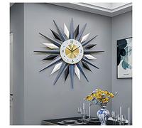 Wall Clocks for Living Room Decor Modern 3D Art Metal Clock Wall Clocks Starburst Large Silent Quartz Decorative Clock for Bedroom Kitchen Decoration, 60CM WAGXIyU