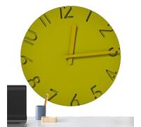 Wall Clocks for the Bedroom, Clock with 3D Numbers and 30 Cement Texture - Decorative Wall Ornament for Bedroom, Classroom, Farm, Living Room, Kitchen, Office