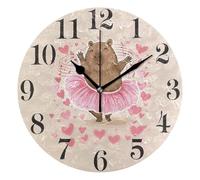 Wall Clocks Non-Ticking Clocks Battery Operated Wall Clock For Office Kitchen Bedroom 25cm Capybara Dancing