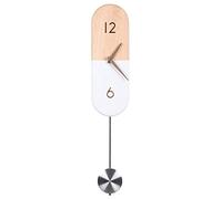 Wall Clocks Nordic Battery Operated Non Ticking Modern Pendulum Silent Bedroom Living Room Personalized Decoration Wood Clock/a