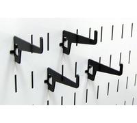 Wall Control 10-HL-102 B 2-7/8" Long Reach Slotted Pegboard Hook Pack for Wall Control Pegboard Only, Black