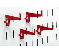 Wall Control 10-HL-102 R 2-7/8" Long Reach Slotted Pegboard Hook Pack for Wall Control Pegboard Only, Red