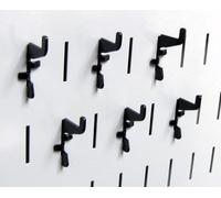 Wall Control 10-HS-001 B Pegboard Standard Slotted Hook Pack Slotted Metal Pegboard Hooks for Wall Control Pegboard Only, Black