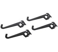 Wall Control 10-HZ-103 B Pegboard 3-1/2" Reach Curved Tip Slotted Hook Pack Slotted Metal Hooks for Wall Control Pegboard Only, Black