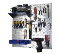 Wall Control 30-WGL-200 GVBU Galvanized Steel Pegboard Tool Organizer, Blue