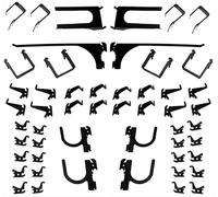 Wall Control 52-Piece Metal Hook Assortment - Black Steel Tool Board Hooks, Bulk Pack - Multi-Style Set Slotted Metal Pegboard Only - Garage, Shop, Kitchen, Home Storage Organization