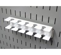 Wall Control ASM-SL-008 W Pegboard Slotted Tool Holder Bracket Slotted Metal Accessory for Wall Control Pegboard Only, White