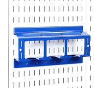 Wall Control Drill Holder Power Tool Storage Rack - Compact Impact Drill Battery Power Tool Pegboard Organizer for Wall Control Pegboard (Blue)