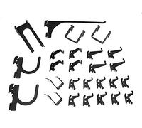 Wall Control KT-200-DLX B Slotted Storage Panel Deluxe Hook Assortment, Black
