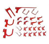 Wall Control KT-200-DLX R Slotted Storage Panel Deluxe Hook Kit, Red
