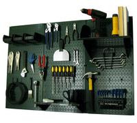 Wall Control Pegboard Organizer 4 ft. Metal Pegboard Standard Tool Storage Kit with Green Toolboard and Black Accessories
