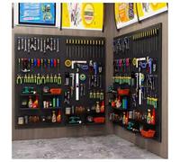 Wall Control Steel Pegboard - Durable Metal Wall Panels for Garage Tool Storage, Organizer with Hooks for Workbench & Workshop - Perfect for DIY & Craft Projects (120x100cm)