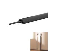 Wall Cord Hider Self-Adhesive Wire Cover Raceway for Walls, Flexible PVC Cable Concealer for Home and Office(Black-w2cm,8meter)