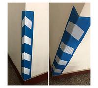 Wall Corner Guard for Parking Gas, L-S EVA Foam Strip Corner Guard, Waterproof Reflective Ground Floor Protect Wall Corner Guards, 80cm/31.5in (Color : Blue, Size : 8pcs)