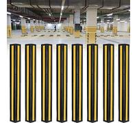 Wall Corner Guard,L-Shaped Rubber Corner Guards, 8pcs 100cm Reflective Edge Protectors for Car Bumpers, Parking Columns, Garage Walls - Durable Safety Corner Protectors
