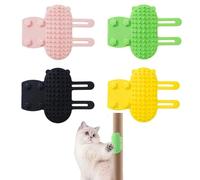 Wall Corner Massage Brush, 4 Pcs Self-Cleaning Brush for Table and Chair Feet, Cat Loves to Rub Head and Body