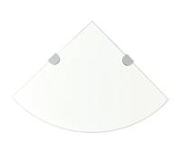 Wall corner shelf 2pcs 8mm tempered clear glass 25x25cm floating display for spa