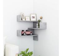 Wall Corner Shelf Concrete Grey 40x40x50 cm Engineered Wood Berkfield Home Grey One Size