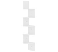 Wall Corner Shelf High Gloss White Engineered Wood Hanging vidaXL