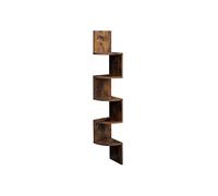 Wall Corner Shelf, Rustic Brown