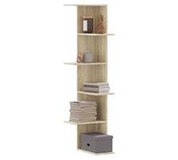 Wall Corner Shelf Sonoma Oak 36.5x36.5x140 cm 5-Shelf Engineered Wood Ideal