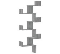 Wall Corner Shelf Wall Mounted Shelf Floating Shelf Engineered Wood vidaXL