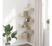 Wall Corner Shelf Wall Mounted Shelf Floating Shelf Engineered Wood vidaXL