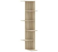 Wall Corner Shelf Wall Mounted Shelf Floating Shelf Engineered Wood vidaXL