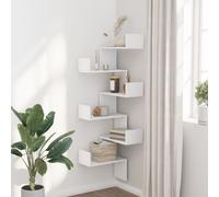 Wall Corner Shelf Wall Mounted Shelf Floating Shelf Engineered Wood vidaXL