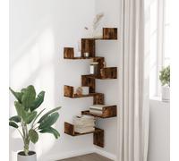 Wall Corner Shelf Wall Mounted Shelf Floating Shelf Engineered Wood vidaXL
