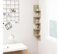 Wall Corner Shelf Wall Rack Wall-Mounted Storage Shelf Engineered Wood vidaXL