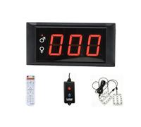 Wall Counter Scoreboard Timer Display Controller With Wired Button Box And Remotes Aluminum Alloy Housing Single-Sided Large Digits Suitable For Gyms Schools, 3 Inch 3-Digit, style to 9