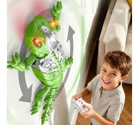 Wall Crawler Gecko RC Toy,Rechargeable Remote Control Lizard Toy with LED Eyes,360° Rotating,Dual Mode Floor & Wall Driving, Christmas Birthday Gift for Boys Girls Ages 8-13 (Green)