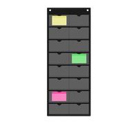 Wall Credit Card Holder - Clear PVC 3 x 5 Inch Multi Pocket Organizer | Wall Card Holder with Oxford Fabric Design, Transparent Card Archive, Office, Classroom, Library, Home Use